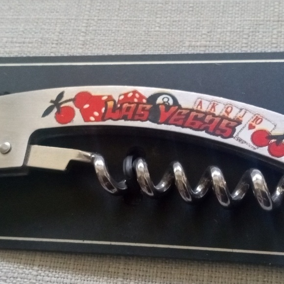 4/$15  Las Vegas Multi Tool Bar Bottle Opener Corkscrew Cherries New - Picture 3 of 6